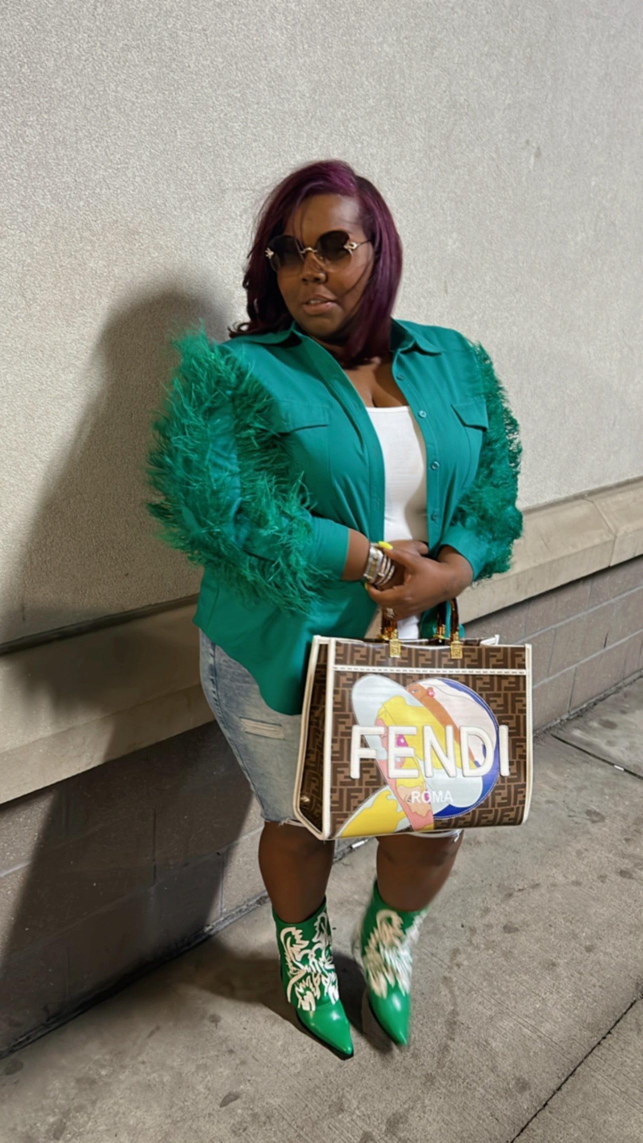 Feather It Oxford Shirt In Green