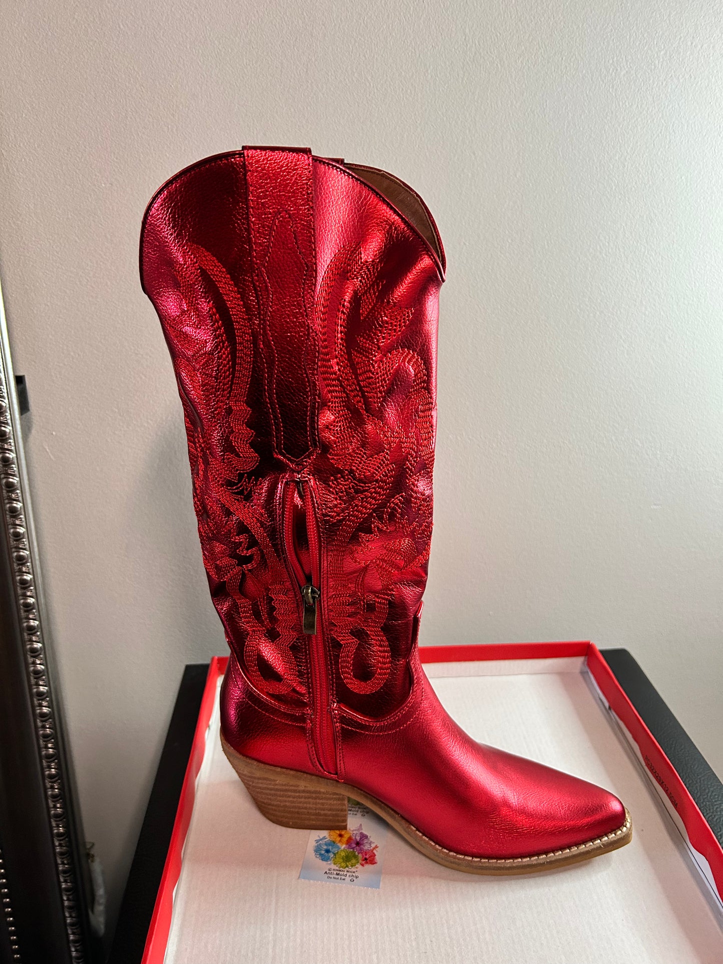 Adela Cowboy Boot In Red