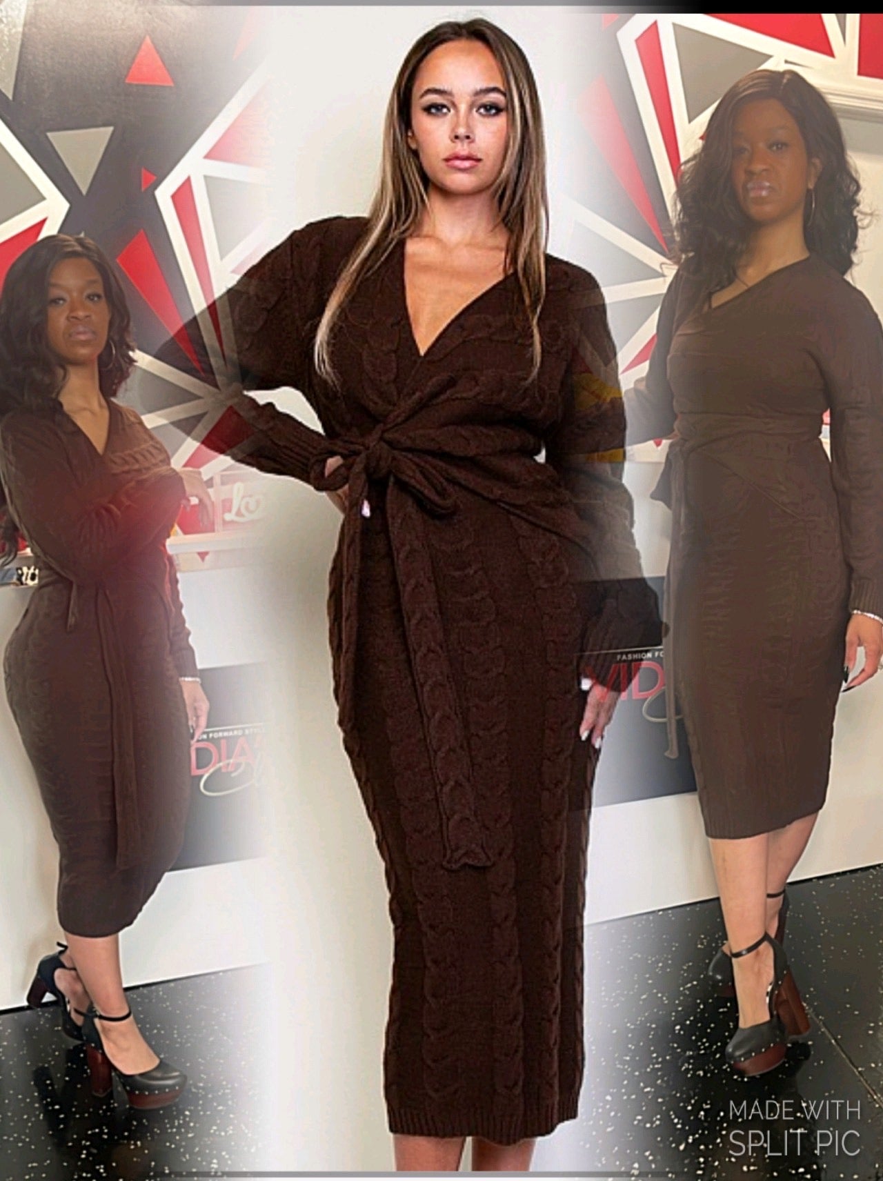 Brown Envy Me Sweater Dress