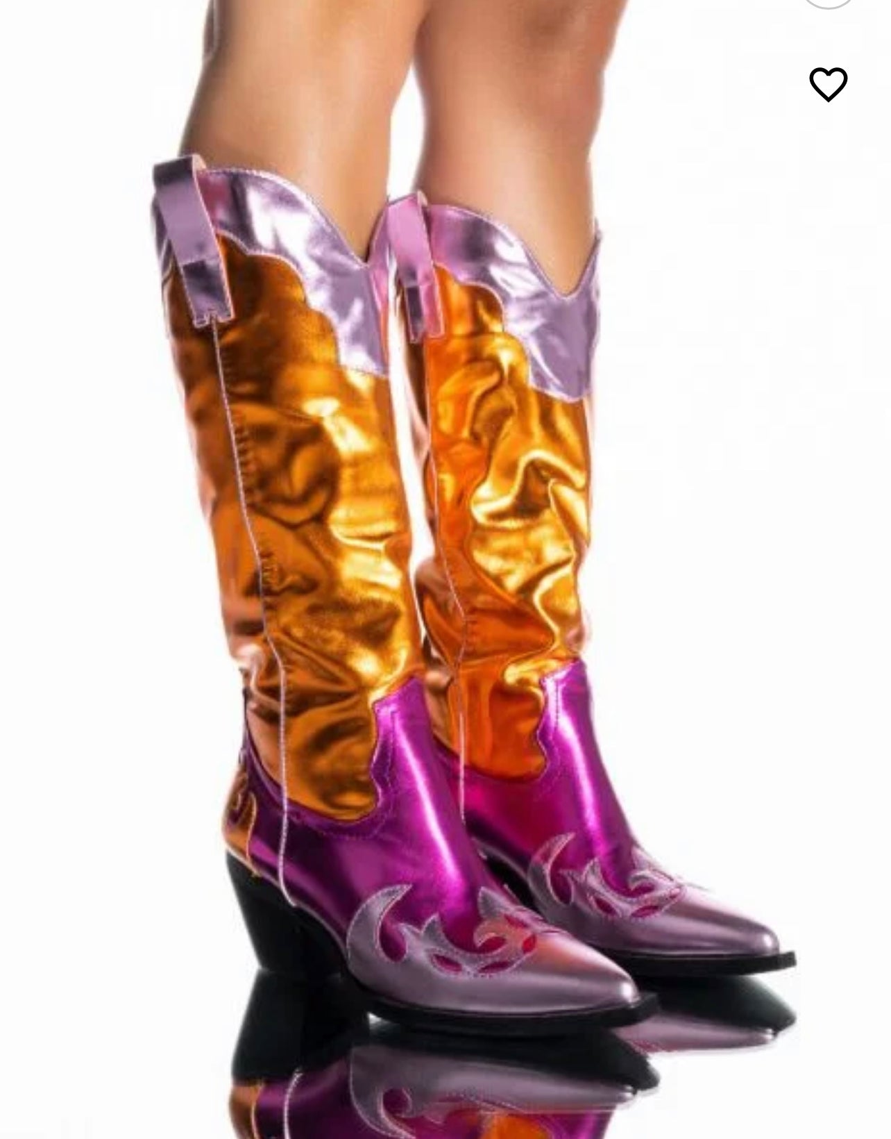 Spice It Up Chunky Western Boot In Multi