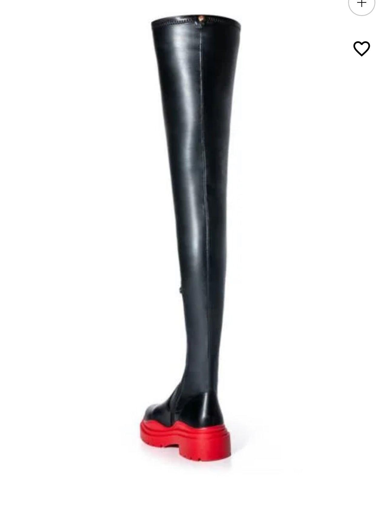 You Got To Love It Thigh High Stretch Platform Black And Red Boot