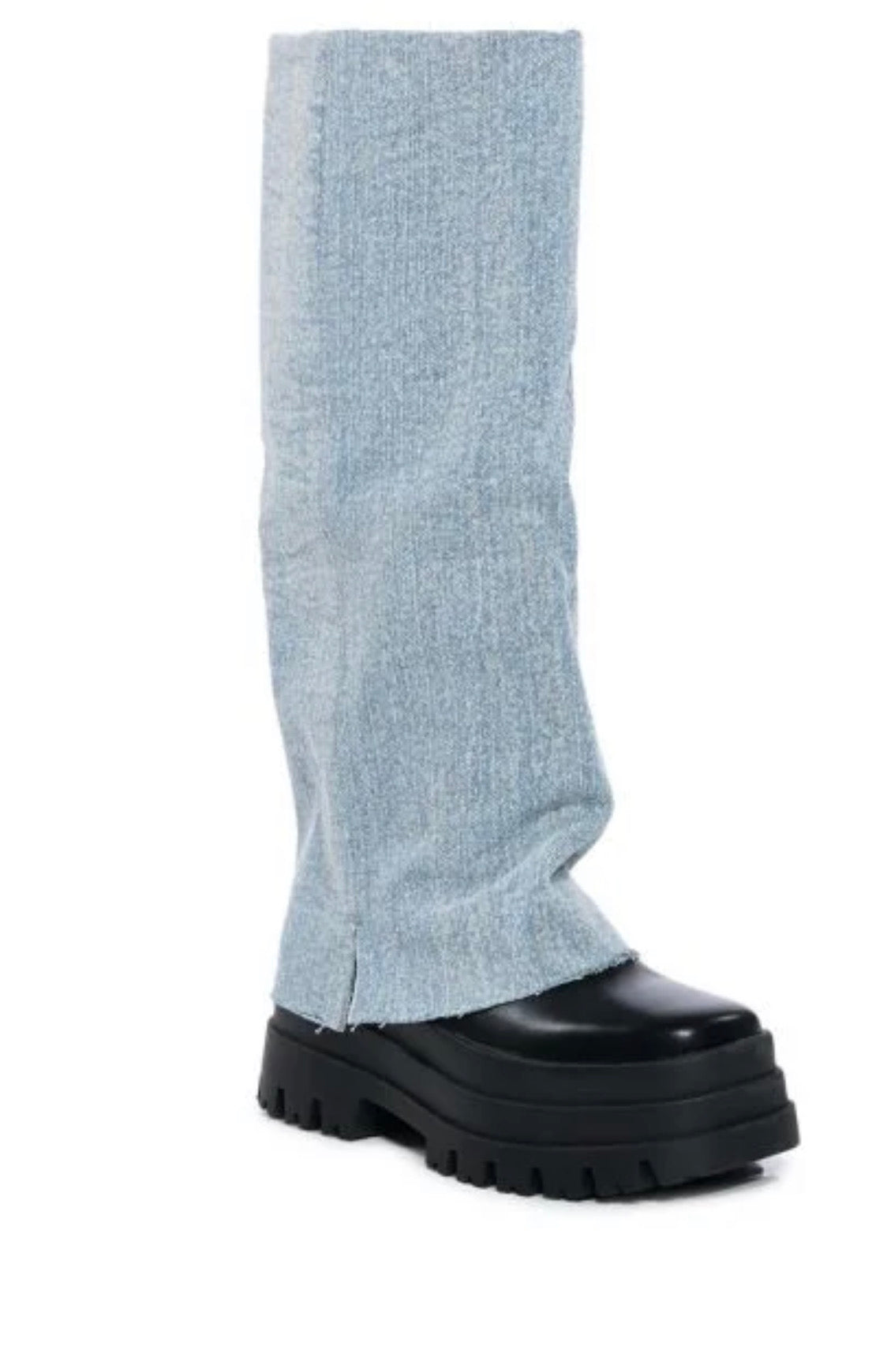 Shuri Fold Over Boot In Denim (pre-order, will arrive April 1st)