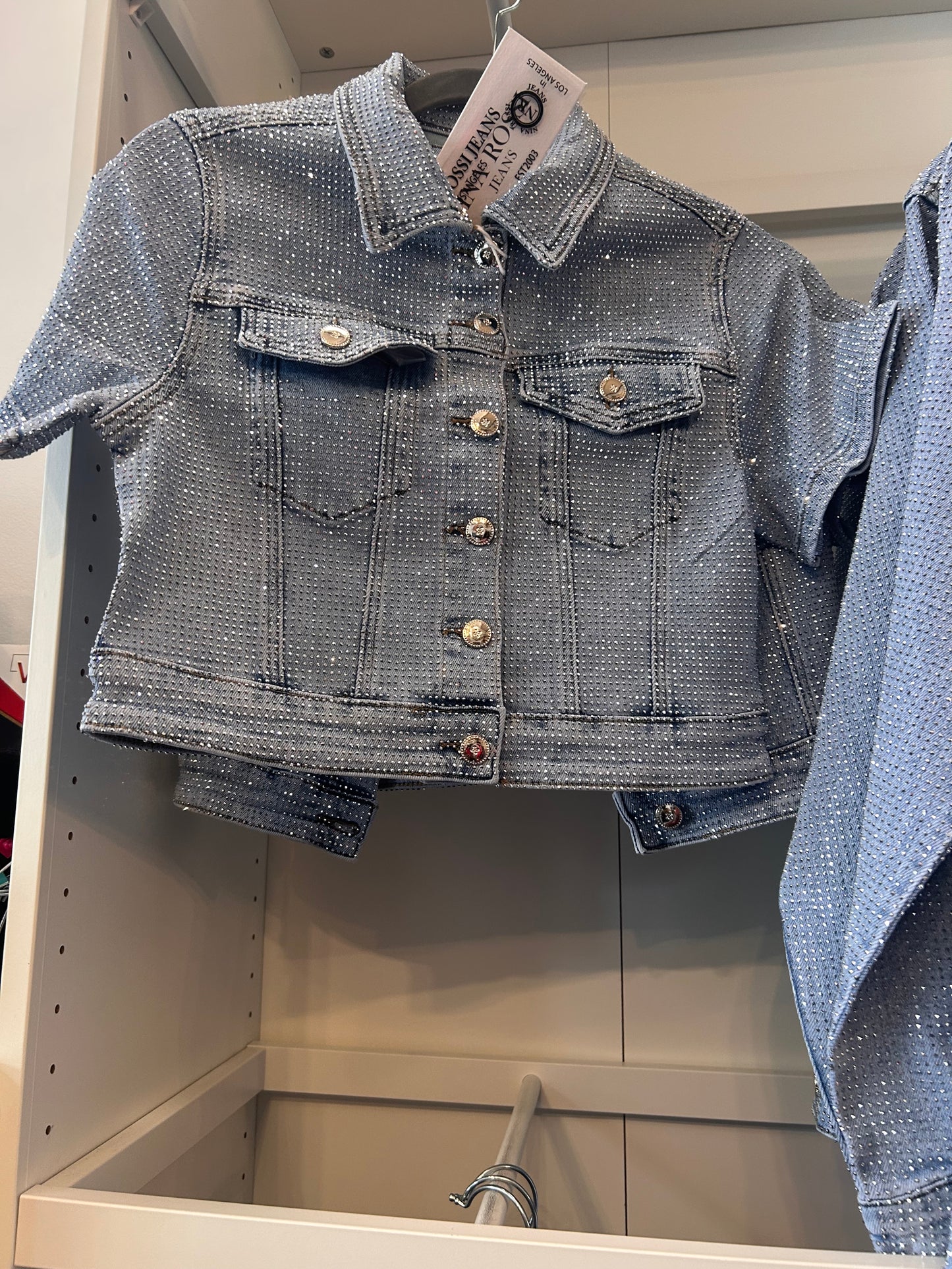 Bling & Denim Crop Jacket