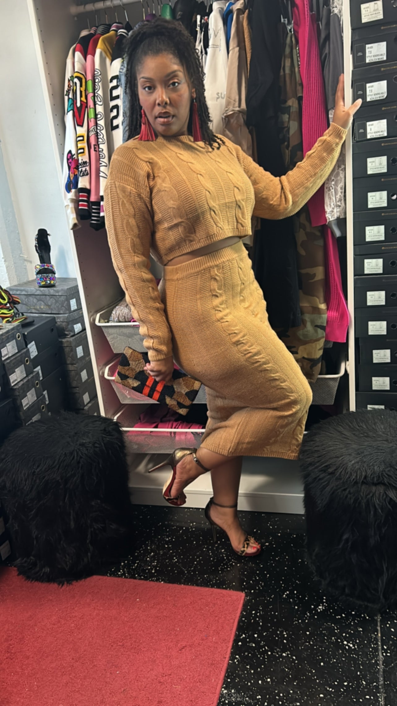 Brown Sugar 2 Piece Sweater Dress Set Vidia's Closet Brown Sugar 2 Piece Sweater Dress Set Vidia's Closet
