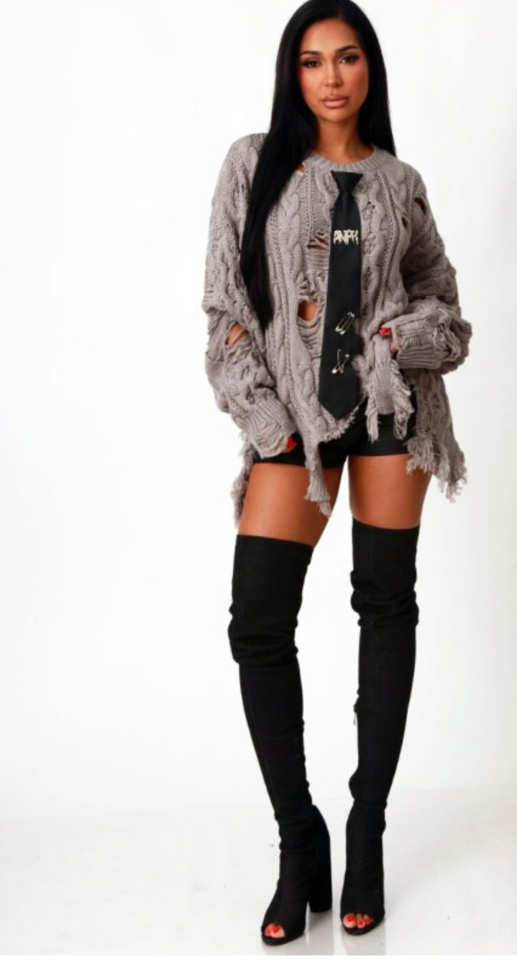 Mia Distressed Sweater