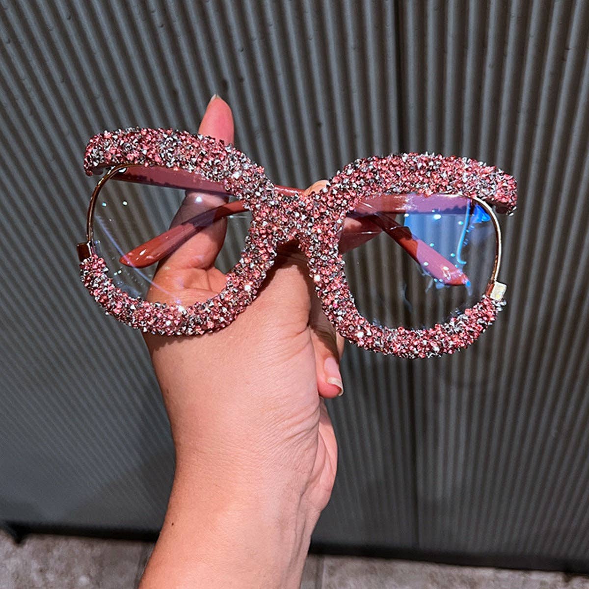 Trendy Half-Rim Cat Eye Glasses with Anti-Blue Light Lenses