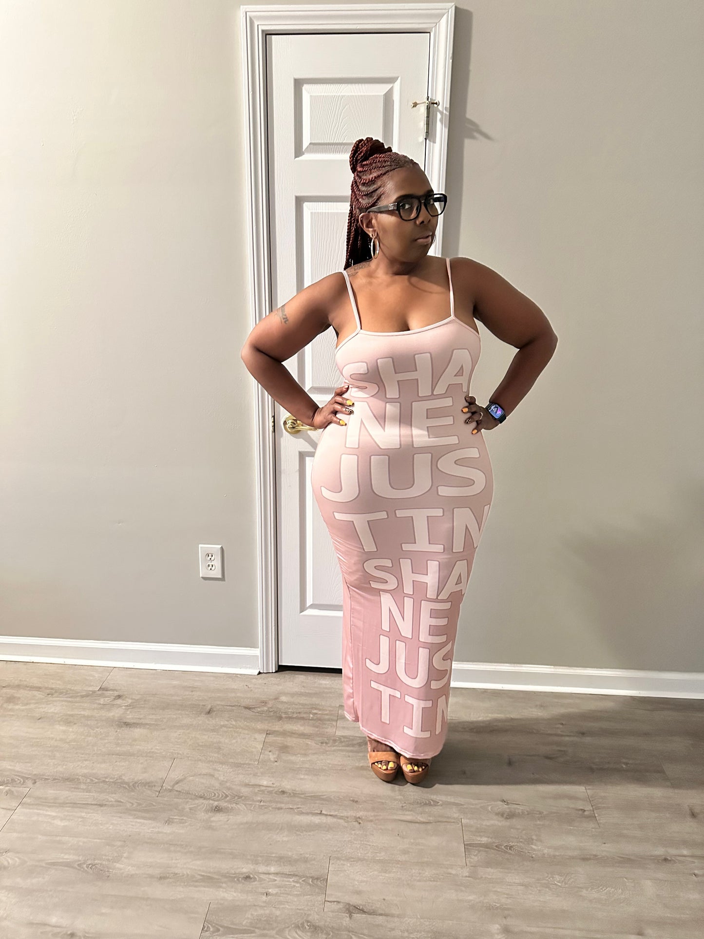 Letter Up Bodycon Dress