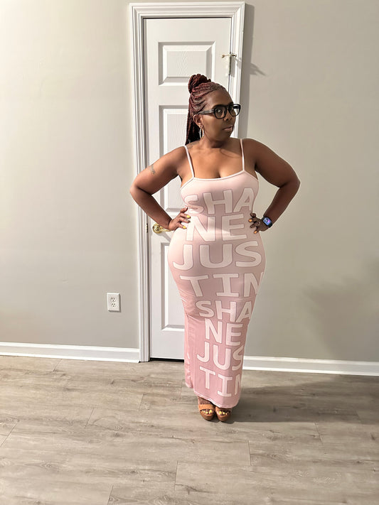 Letter Up Bodycon Dress