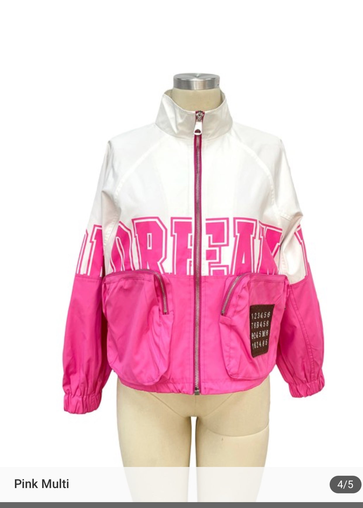 Dream Big Pink & White Jacket