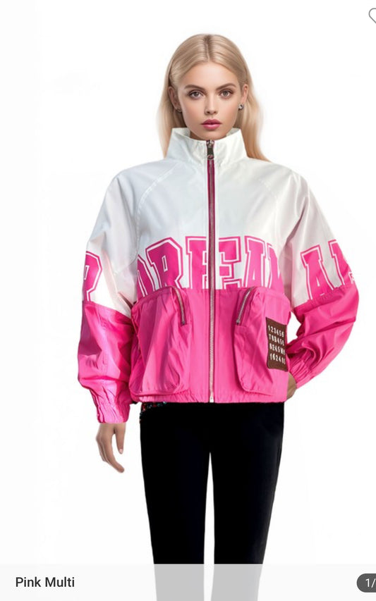 Dream Big Pink & White Jacket