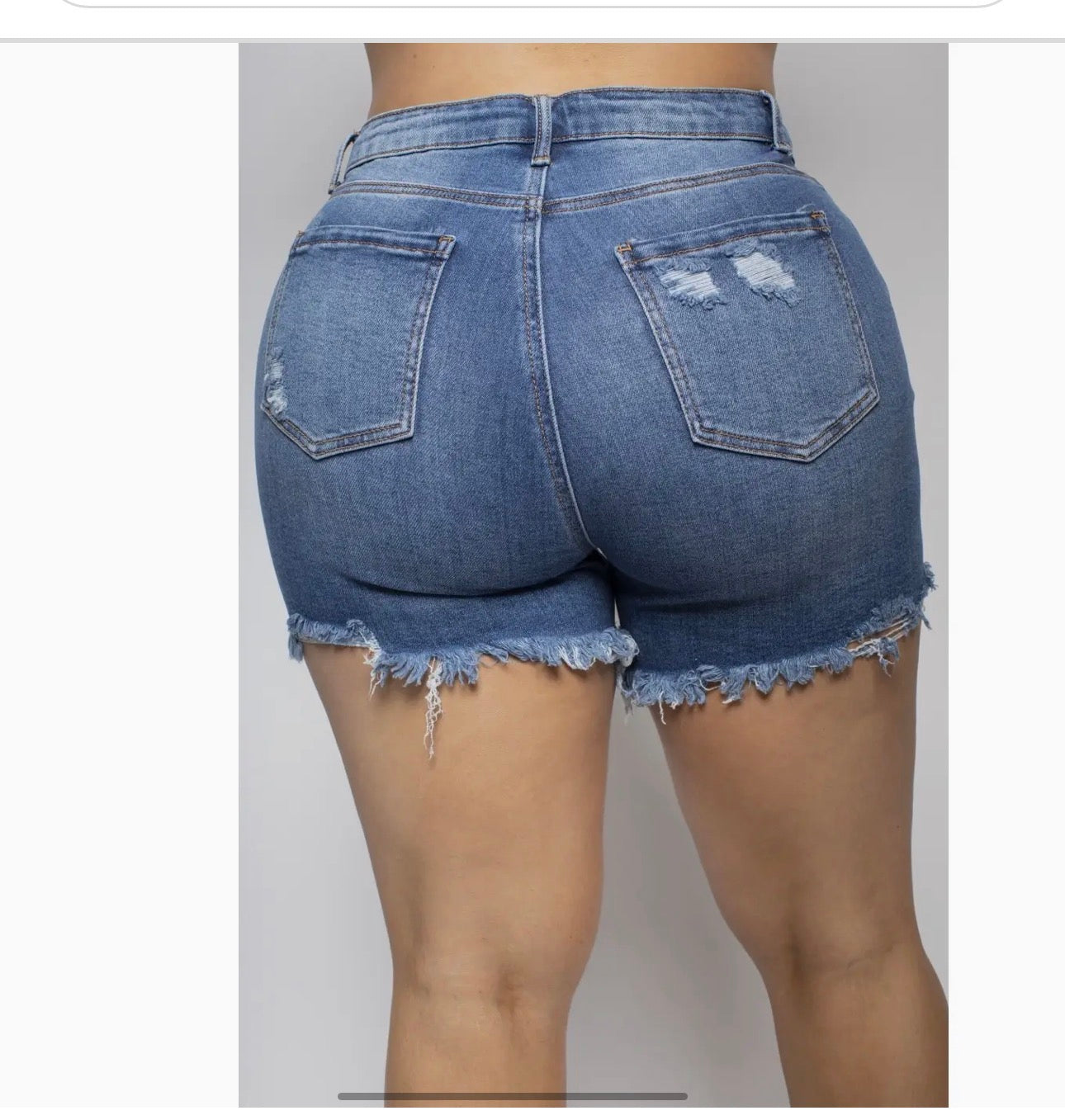 Lachelle Curvy Distress Shorts