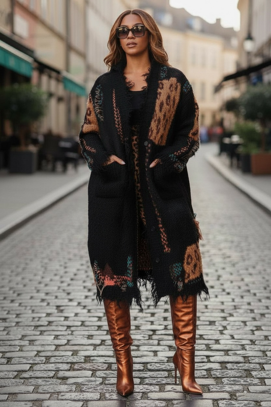 Raquel Leopard Print Cardigan