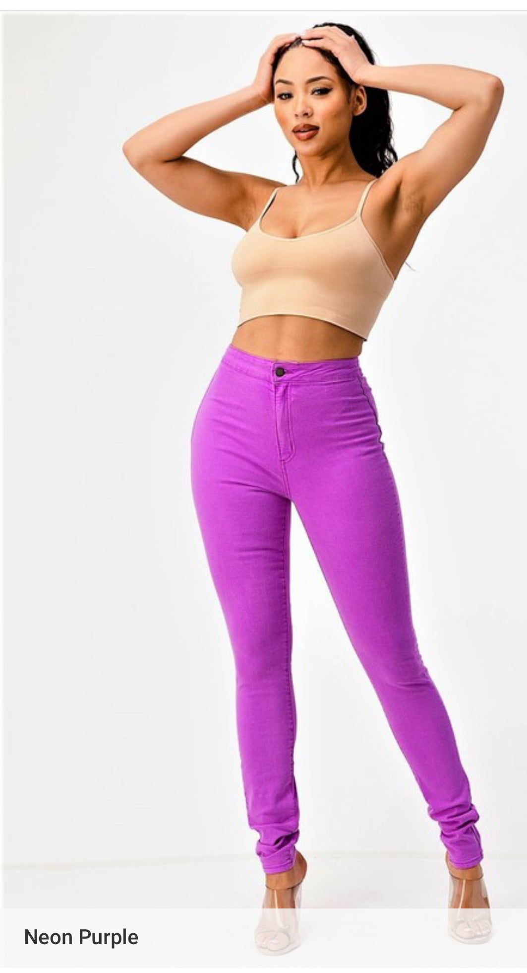Cali  Girl Neon Purple Jeans