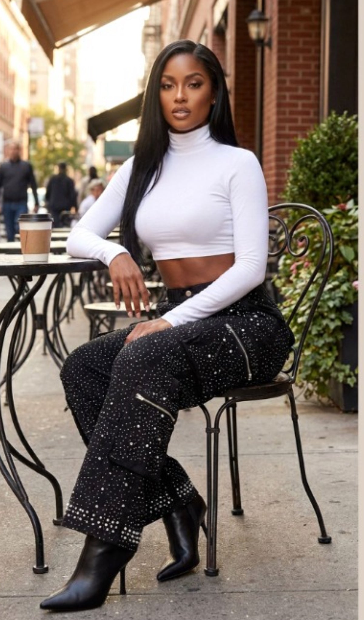 Paige Diamond & Pearls Cargo Pants