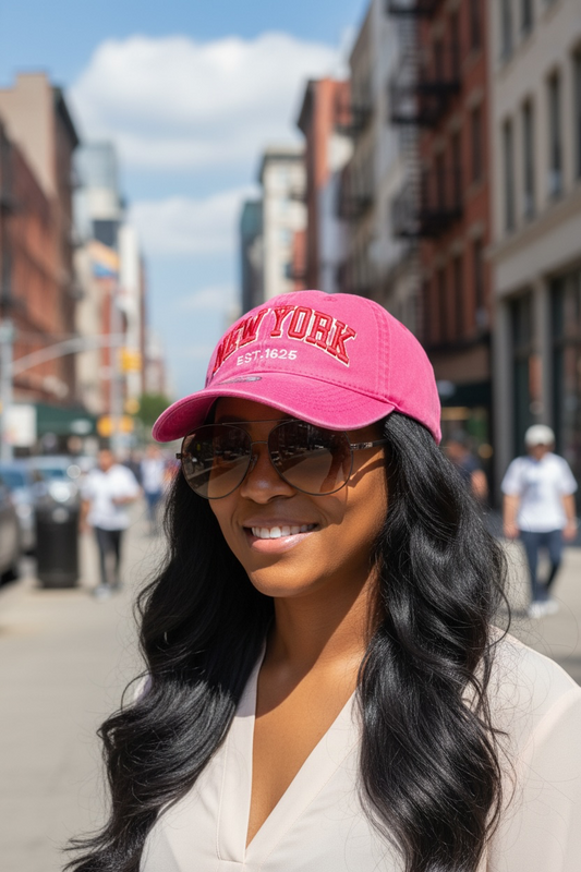 Bubblegum Pink New York Baseball Cap