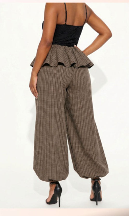 Olivia Parachute Pinstriped Jogger