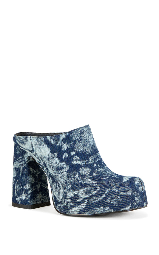Florea Denim Print Mule