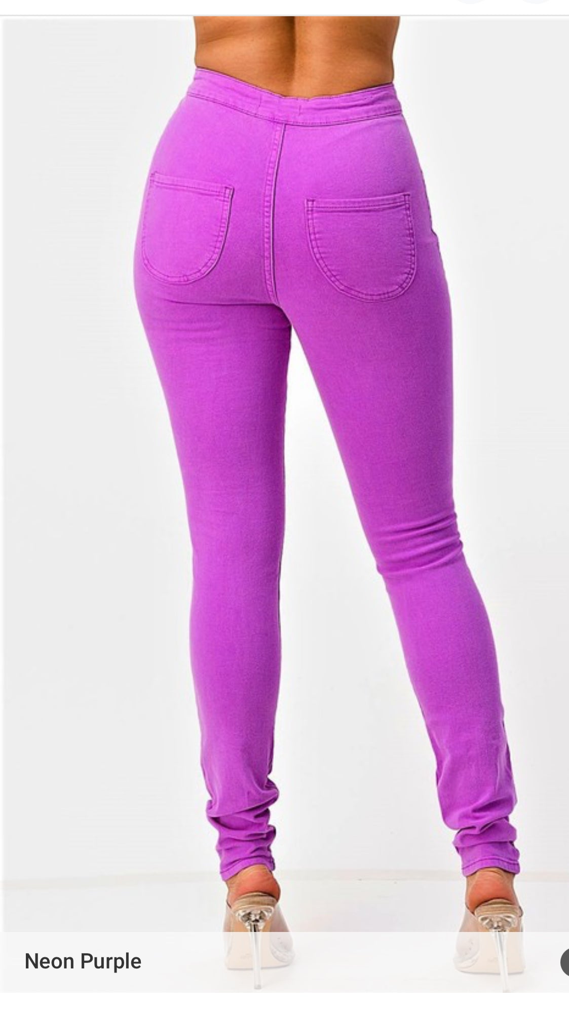 Cali  Girl Neon Purple Jeans