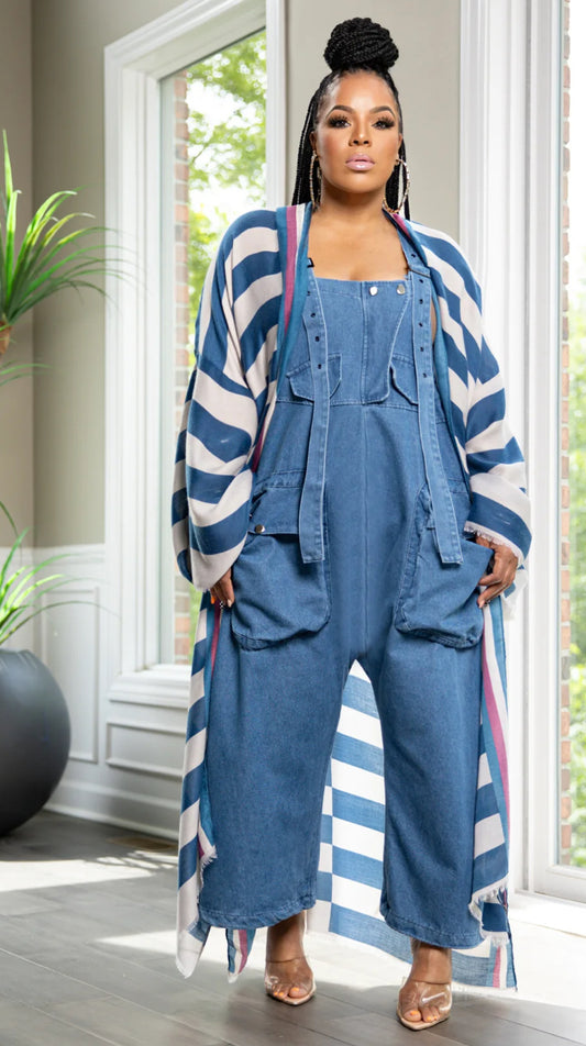 La La Denim Jumper ship date➡️(8-26-8/28) NO RESTOCK