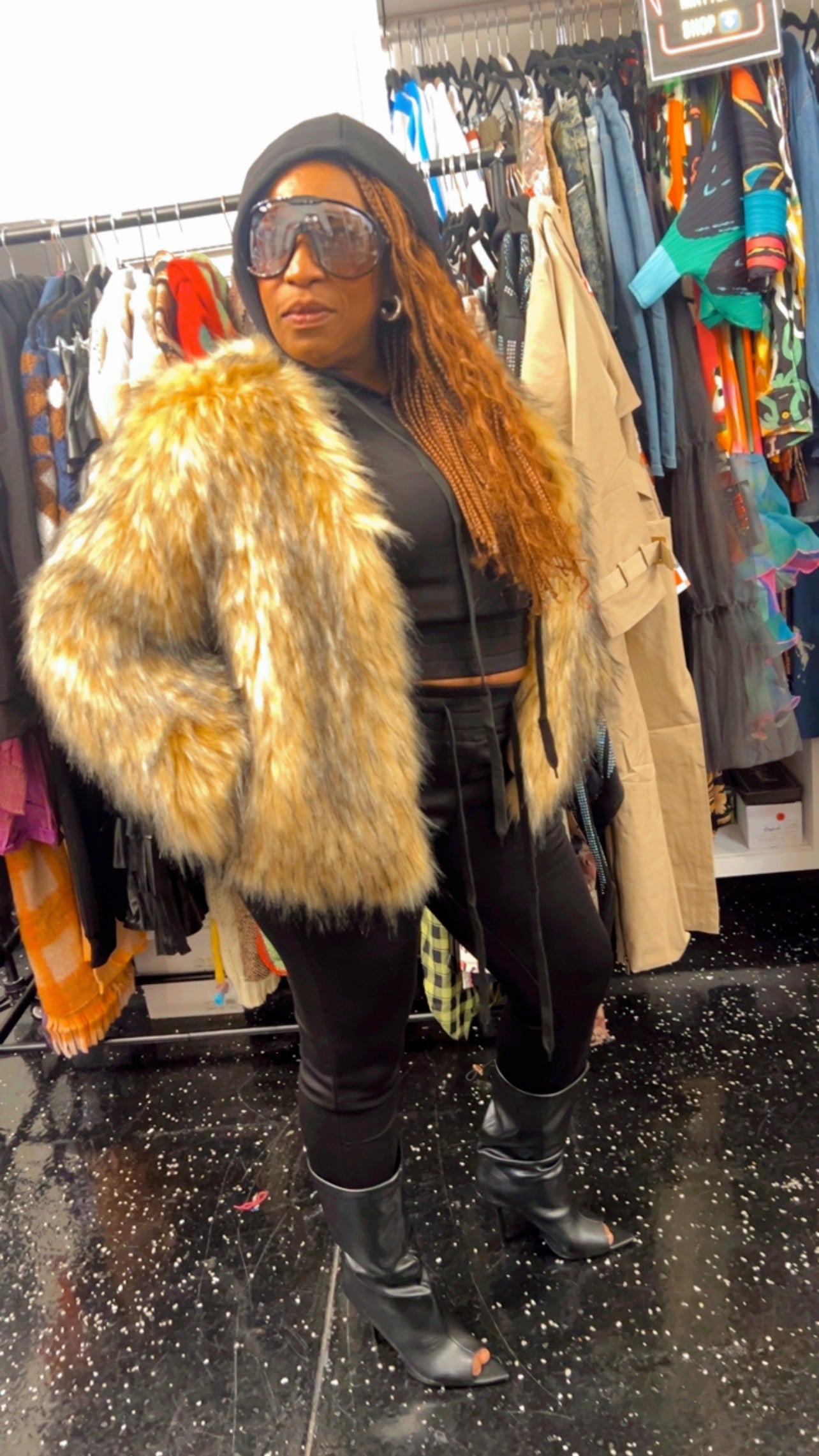 ジャケット・アウター WACKO MARIA FUR DOUBLE BREASTED COAT S Mary J Inspired Fur Coat – Vidia's Closet
