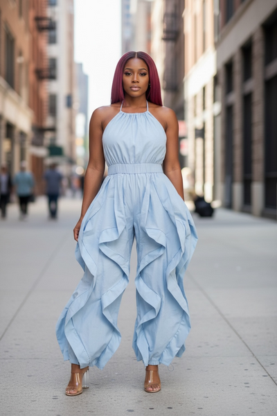 For The Drama Jumpsuit (Light Blue) – Vidia's Closet