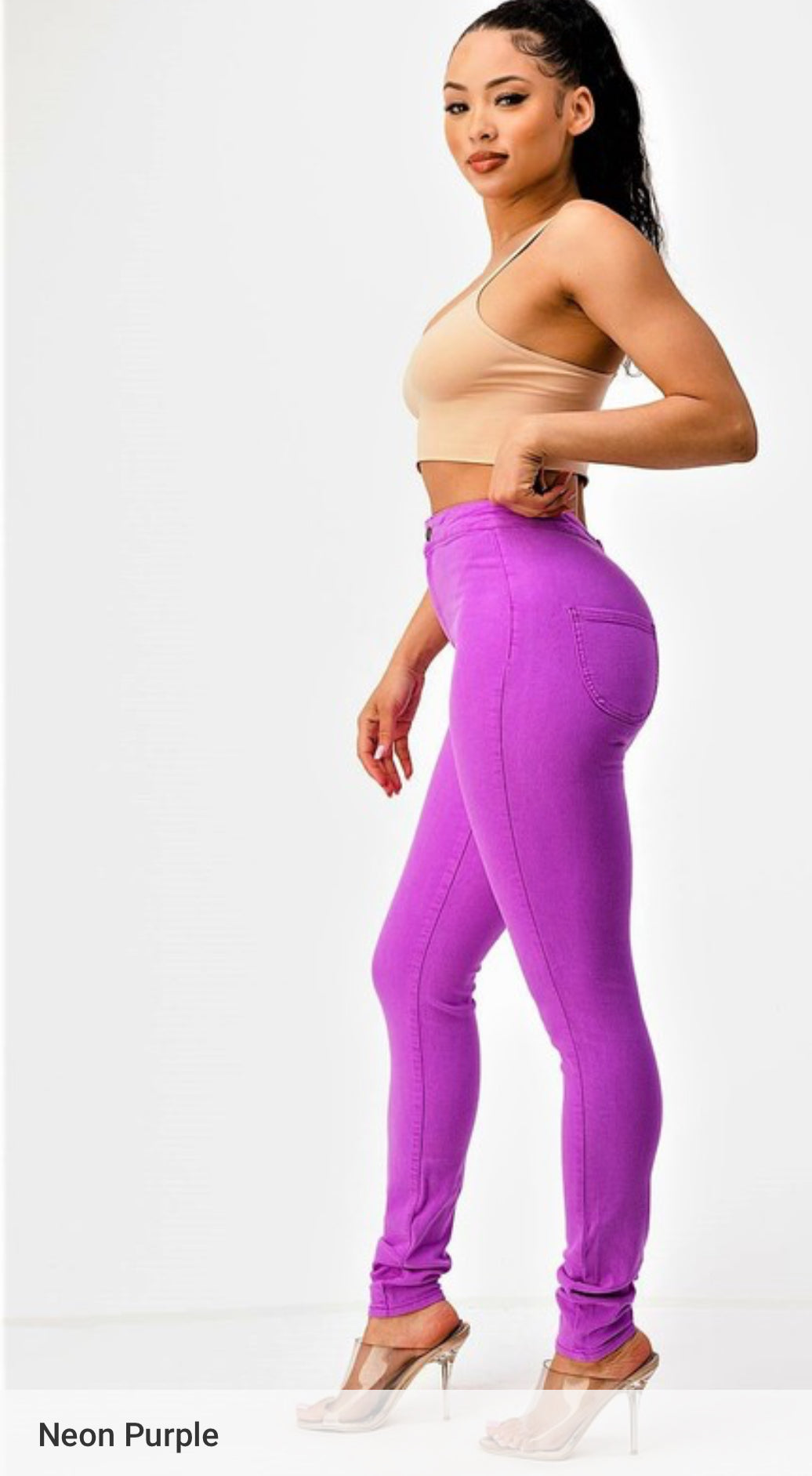 Cali  Girl Neon Purple Jeans