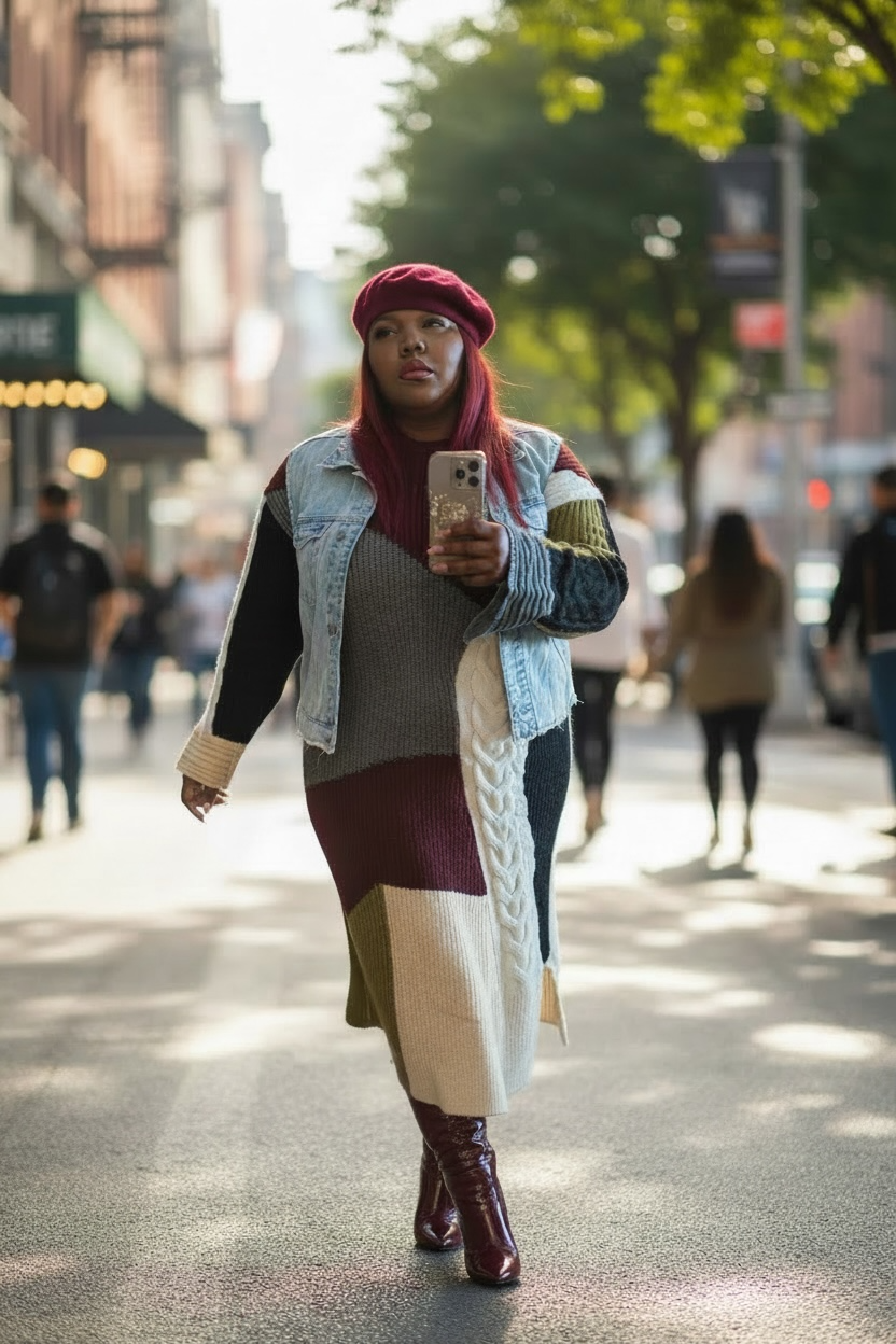 Sweater Me Down Colorful Dress