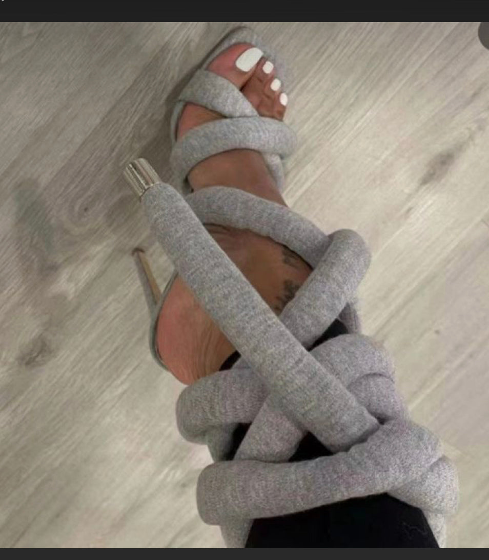 Royal Rope It Up Grey Stiletto – Vidia's Closet