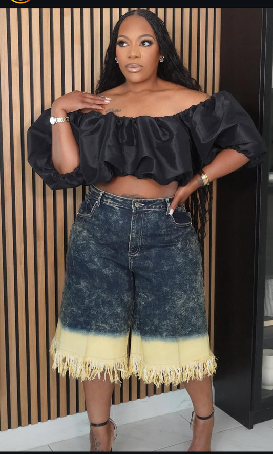 Fringe Favors Denim Gaucho
