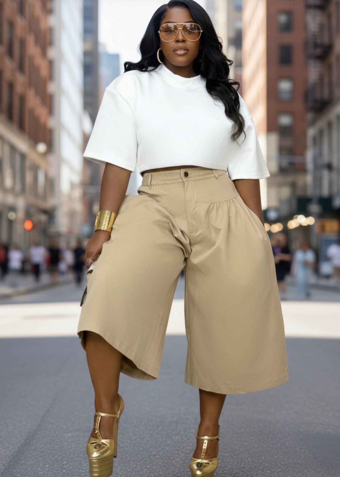 Tatum Luxe Gathered Yoke Culottes