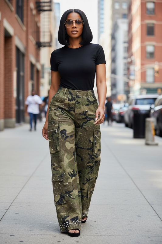All Over Rhinestone & Pearl Pants