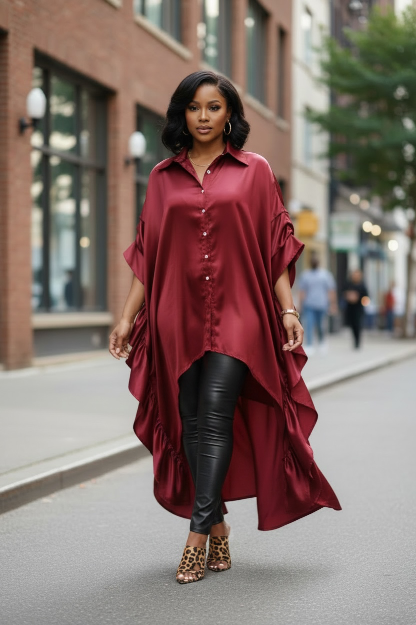 Brooklyn Batwing Shirt Dress