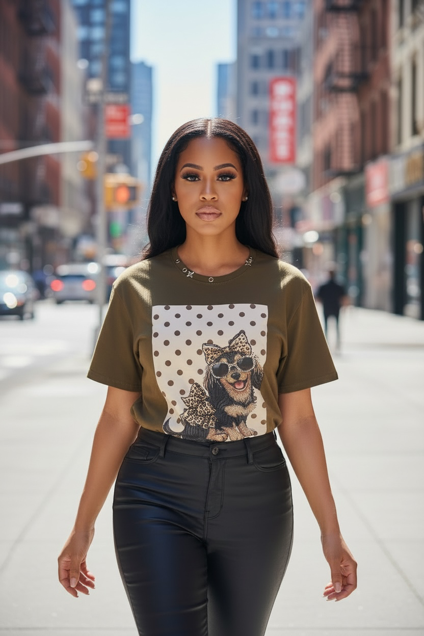 Glitter Yorkie Top