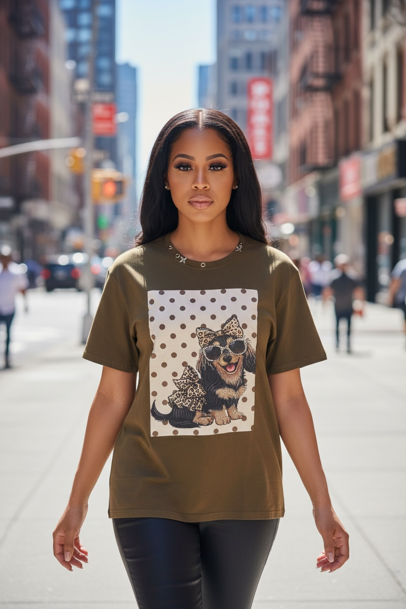 Glitter Yorkie Top
