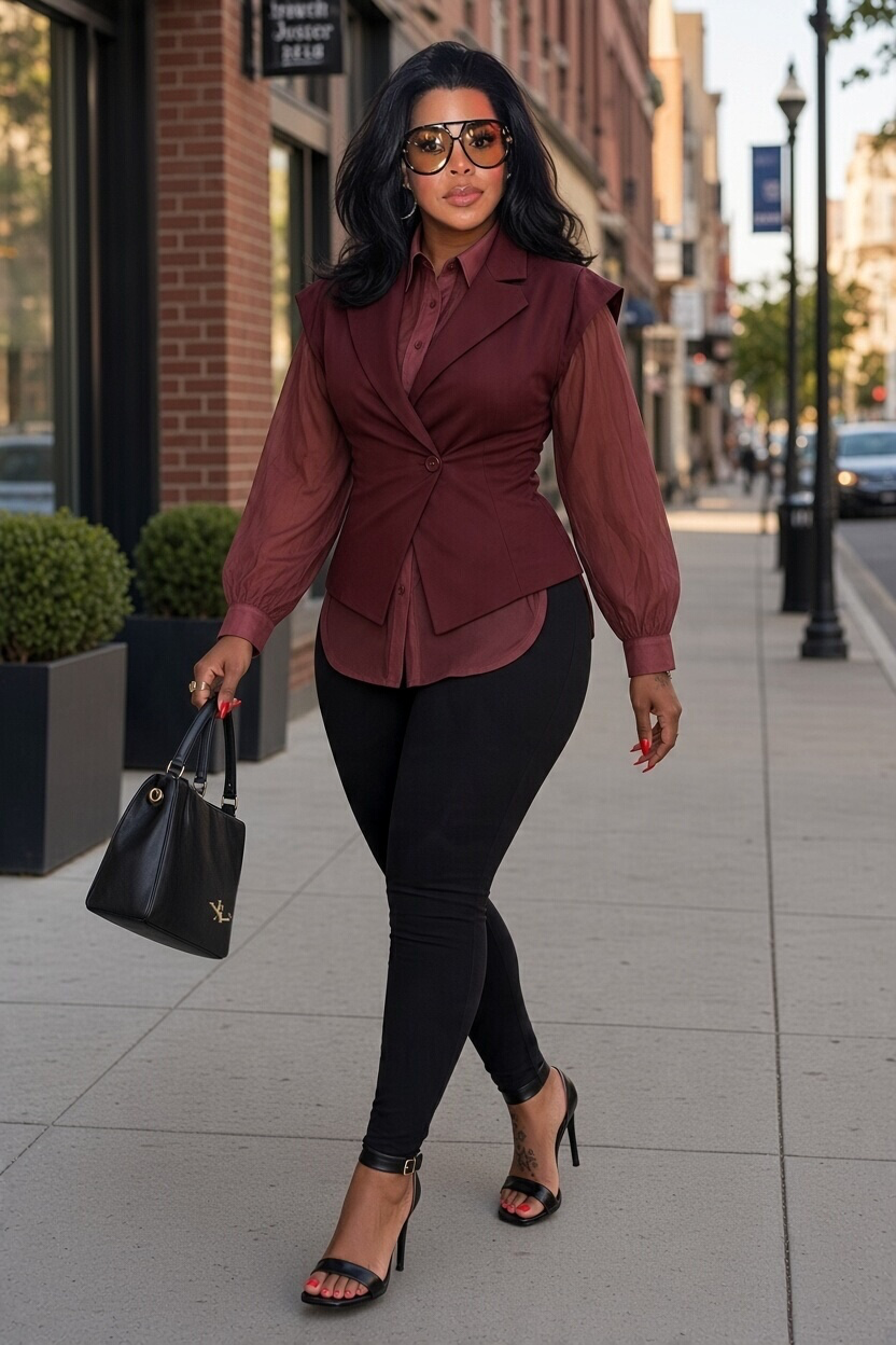 Leading Lady Vest And Blouse