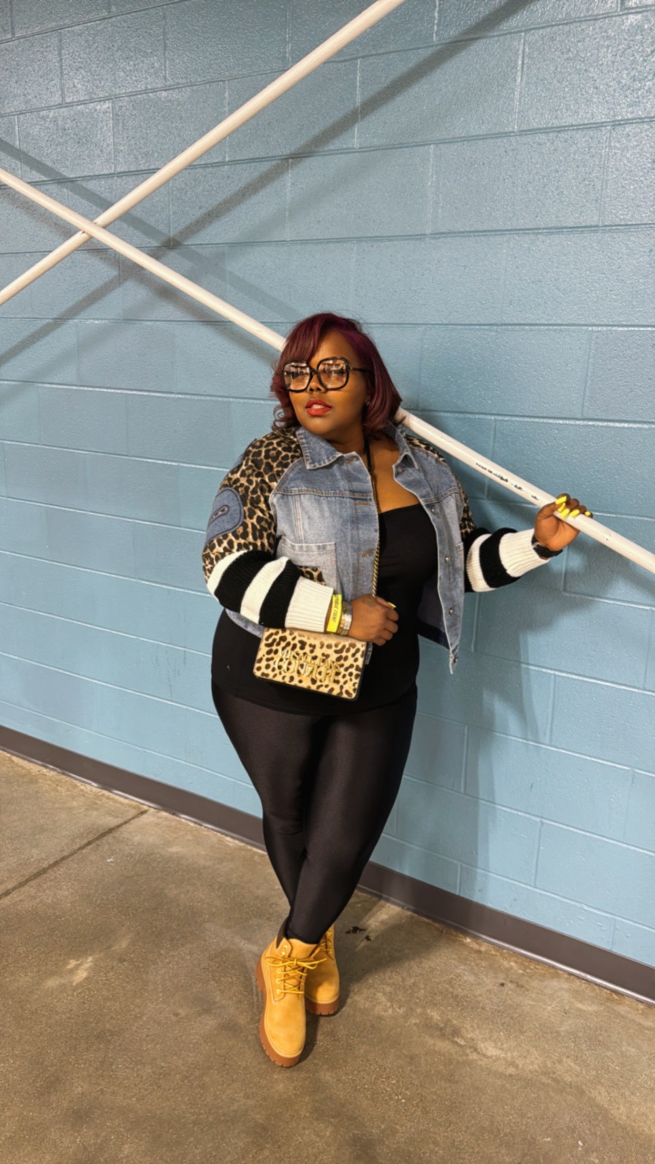 Cheetah Print Denim Jacket