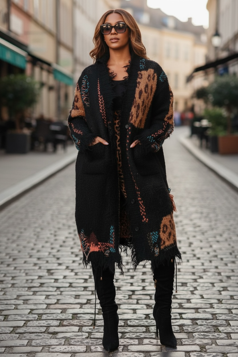 Raquel Leopard Print Cardigan