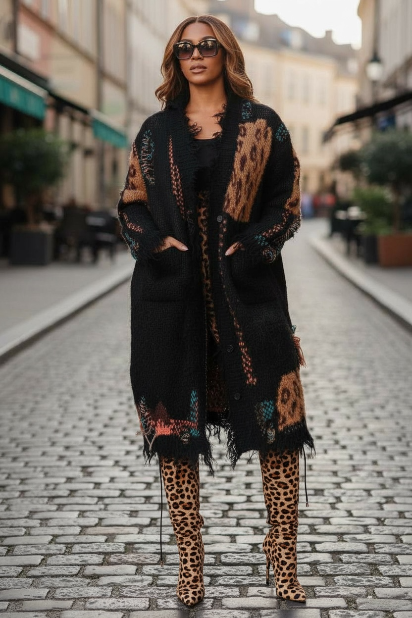 Raquel Leopard Print Cardigan