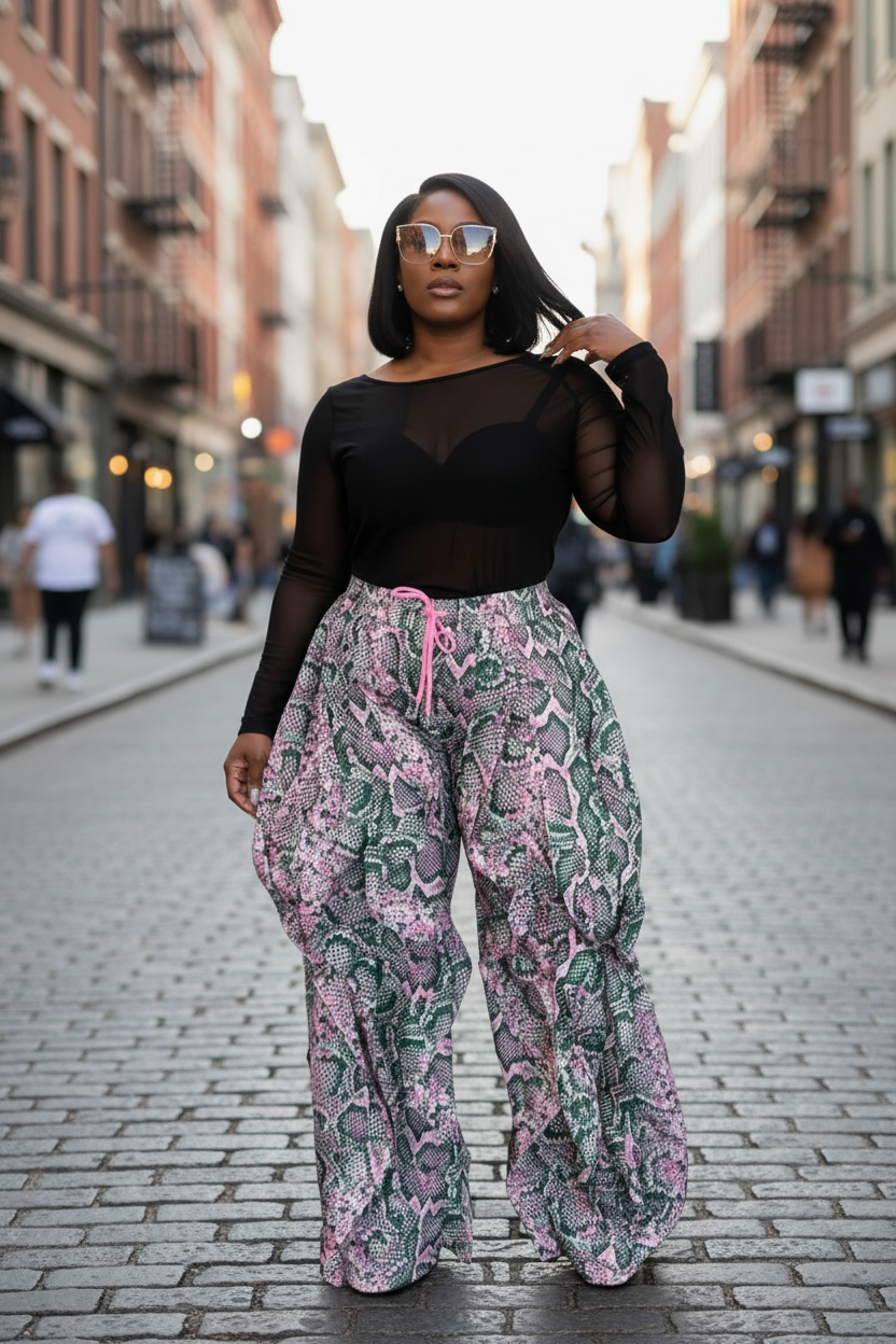 For The Drama Pants(Pink & Green)