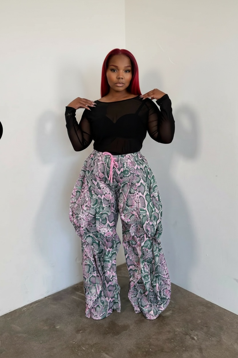 For The Drama Pants(Pink & Green)