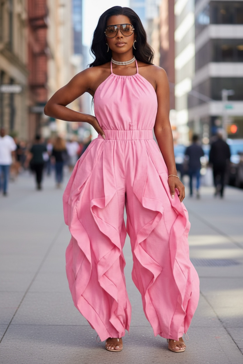 For The Drama Jumpsuit (Light Pink)