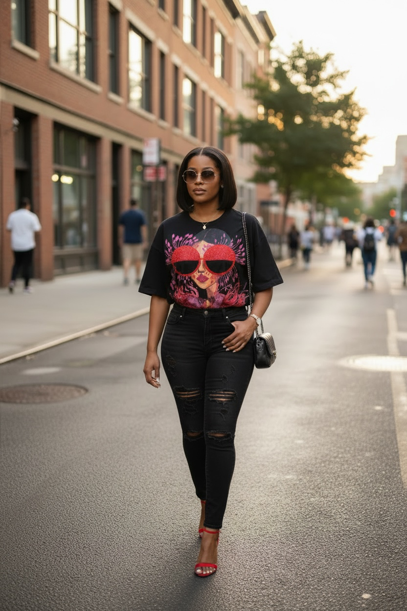 Glam Girl Eye Candy Bling T-Shirt