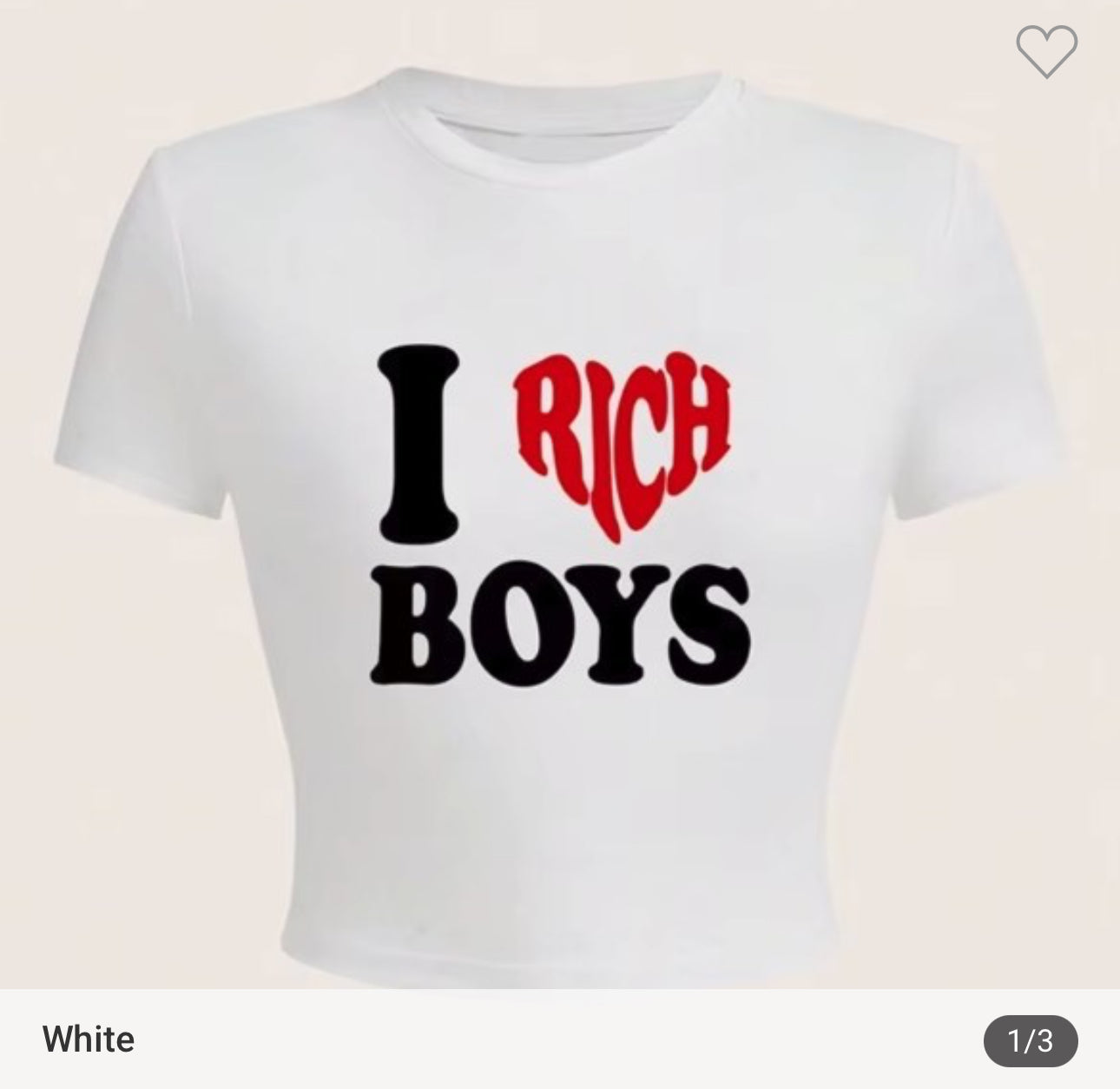 I LOVE RICH BOYS T-SHIRT