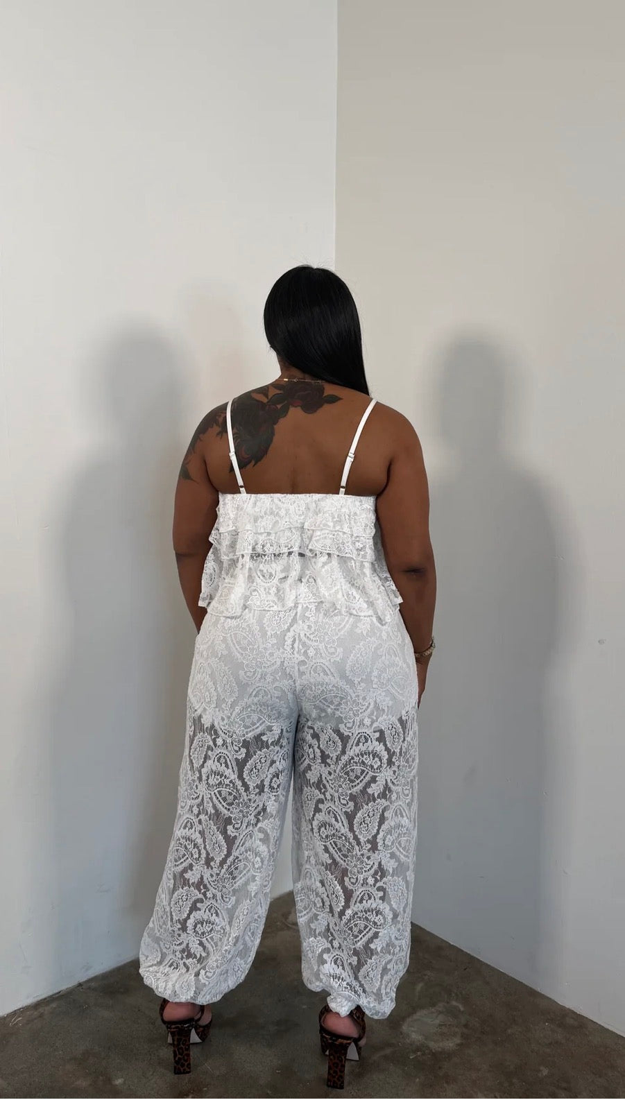 Soft Girl Lace Pants Set
