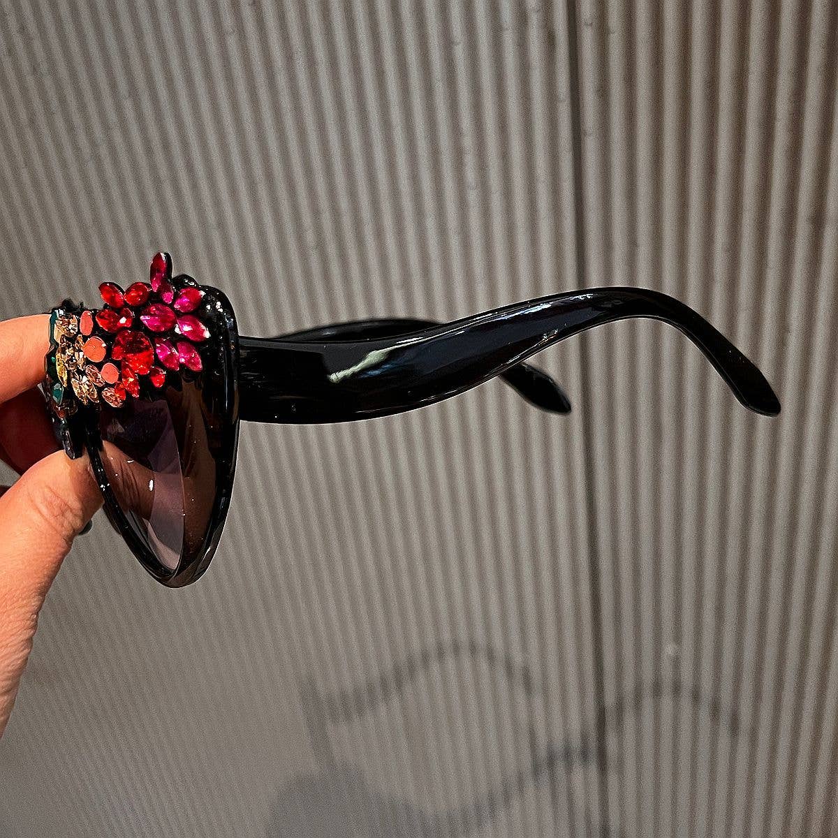 Retro Cat Eye Sunglasses with Rhinestones for Women