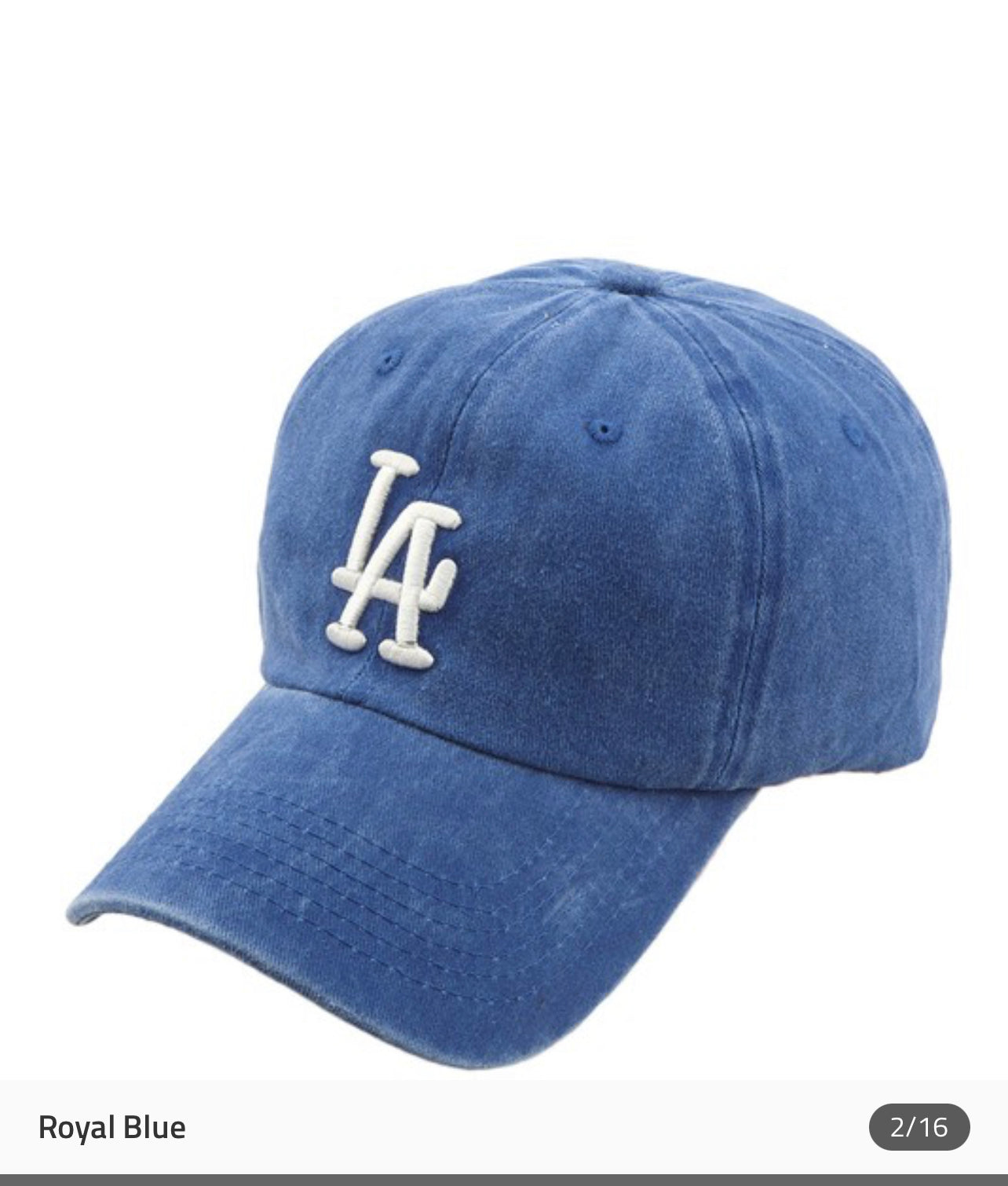 Royal Blue LA Baseball Cap