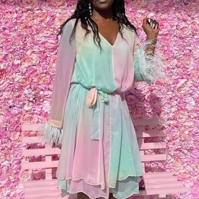 Shades Of Spring Color Dress
