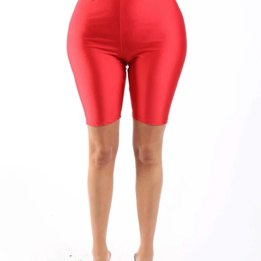 Hot Girl Biker Shorts | Red