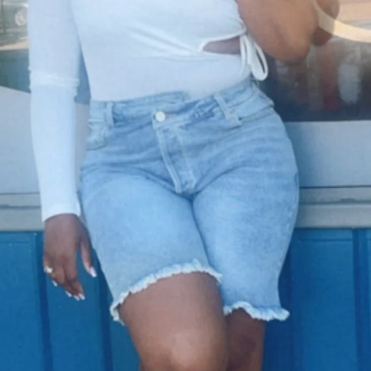 Rip It Up With Class Jean Shorts