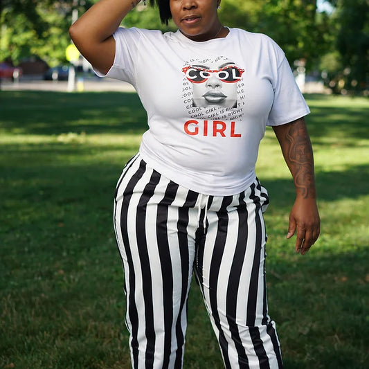 Stripe It Up Curvy Joggers
